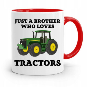 Kubek Czerwony Dla Brata Who Loves Tractors