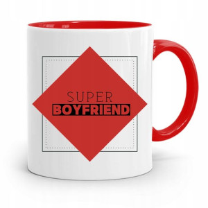 Kubek Czerwony Dla Chłopaka Faceta Super Boyfriend