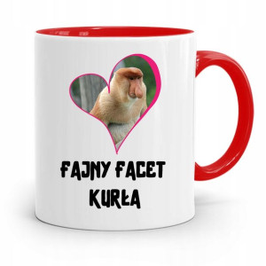 Kubek Czerwony Dla Chłopaka Fajny Facet Kurła