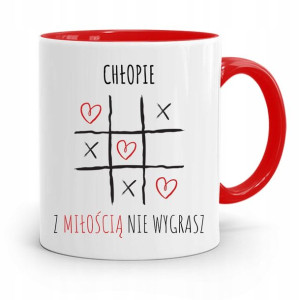Kubek Czerwony Dla Chłopaka Z Miłością Nie Wygrasz