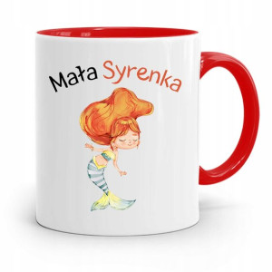 Kubek Czerwony Dla Dzieci Mała Syrenka +imię