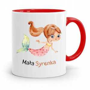 Kubek Czerwony Dla Dzieci Mała Syrenka +imię