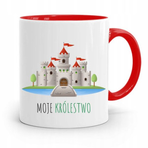 Kubek Czerwony Dla Dzieci Moje Królestwo +imię