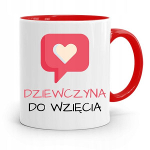 Kubek Czerwony Dla Dziewczyny Do Wzięcia