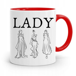 Kubek Czerwony Dla Dziewczyny Żony Lady