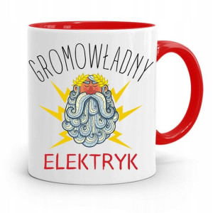 Kubek Czerwony Dla Elektryka Gromowładny Elektryk