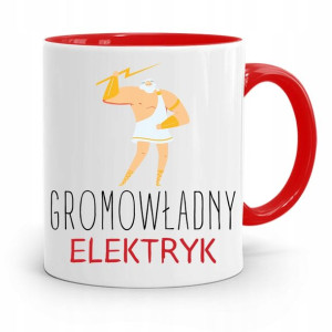 Kubek Czerwony Dla Elektryka Gromowładny Elektryk