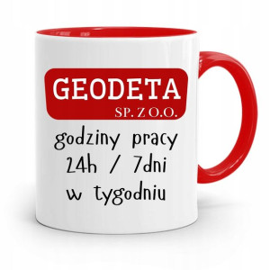 Kubek Czerwony Dla Geodety Geodeta Sp. Z O.o.