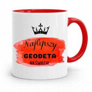 Kubek Czerwony Dla Geodety Najlepszy Na Świecie