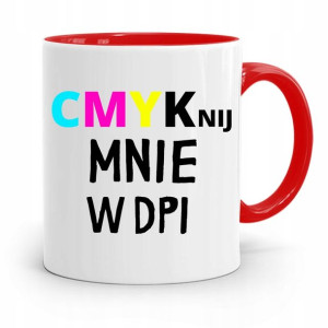 Kubek Czerwony Dla Grafika Cmyknij Mnie W Dpi