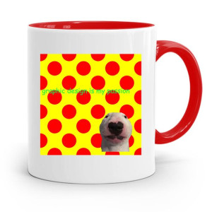 Kubek Czerwony Dla Grafika Graphic Is My Passion