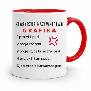 Kubek Czerwony Dla Grafika Nazewnictwo Grafika