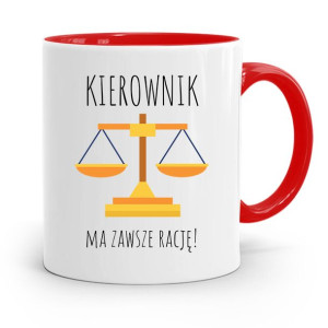 Kubek Czerwony Dla Kierownika Kierownik Ma Rację