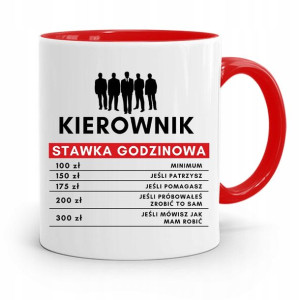 Kubek Czerwony Dla Kierownika Stawka Godzinowa