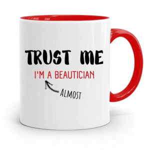 Kubek Czerwony Dla Kosmetyczki Trust Me Prezent