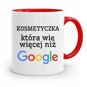 Kubek Czerwony Dla Kosmetyczki Wie Więcej Niż