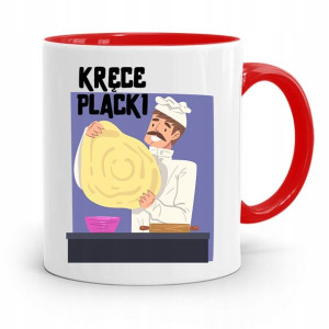 Kubek Czerwony Dla Kucharza Kucharki Krąęce Placki