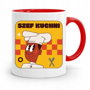 Kubek Czerwony Dla Kucharza Kucharki Szef Kuchni