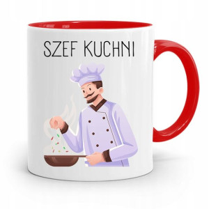 Kubek Czerwony Dla Kucharza Kucharki Szef Kuchni