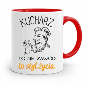 Kubek Czerwony Dla Kucharza Kucharki To Styl Życia