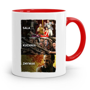Kubek Czerwony Dla Kucharza Sala Kuchnia Zmywak