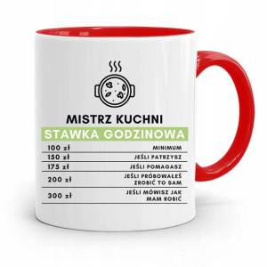 Kubek Czerwony Dla Kucharza Stawka Godzinowa