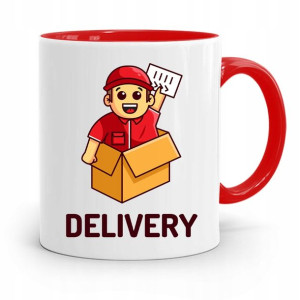 Kubek Czerwony Dla Kuriera Kurier Delivery Prezent