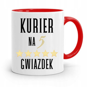Kubek Czerwony Dla Kuriera Kurier Na 5 Gwiazdek