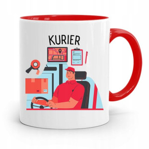 Kubek Czerwony Dla Kuriera Kurier Prezent