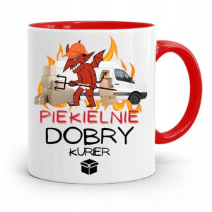 Kubek Czerwony Dla Kuriera Piekielnie Dobry
