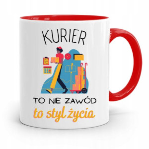 Kubek Czerwony Dla Kuriera To Styl Życia Prezent