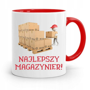 Kubek Czerwony Dla Magazyniera Najlepszy Prezent