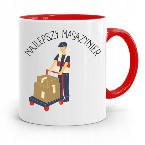 Kubek Czerwony Dla Magazyniera Najlepszy Prezent