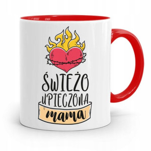 Kubek Czerwony Dla Mamy Swieżo Upieczona Mama