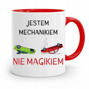 Kubek Czerwony Dla Mechanika Jestem Mechanikiem