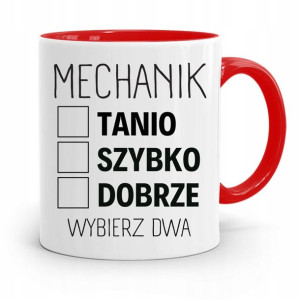 Kubek Czerwony Dla Mechanika Mechanik Wybierz Dwa