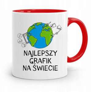 Kubek Czerwony Dla Najlepszego Grafika Na Świecie