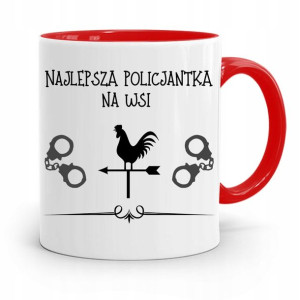 Kubek Czerwony Dla Najlepszej Policjantki Na Wsi