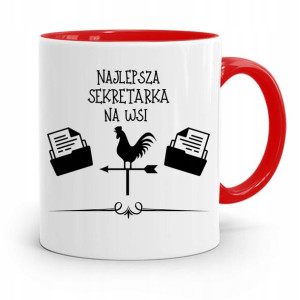 Kubek Czerwony Dla Najlepszej Sekretarki Na Wsi