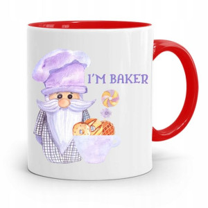 Kubek Czerwony Dla Piekarza Im Baker Prezent