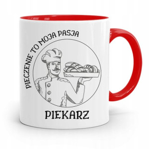 Kubek Czerwony Dla Piekarza Pieczenie To Pasja