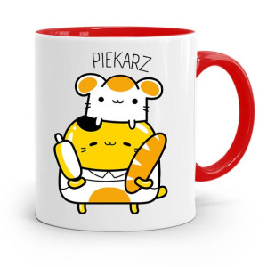 Kubek Czerwony Dla Piekarza Piekarz Prezent