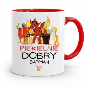 Kubek Czerwony Dla Piekielnie Dobrego Barmana