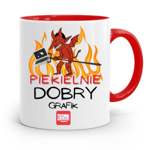 Kubek Czerwony Dla Piekielnie Dobrego Grafika
