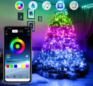 Lampki choinkowe Sterowanie telefonem 10M 100 LED