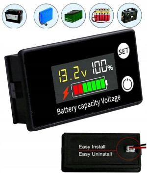 Tester Pojemności Baterii Woltomierz DC 8-100V
