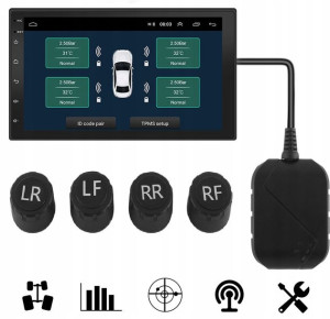Czujniki ciśnienia opon TPMS radio Android Wewn