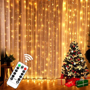 Kurtyna Świetlna Led Usb Żółty Ciepły 10m Hitświąt