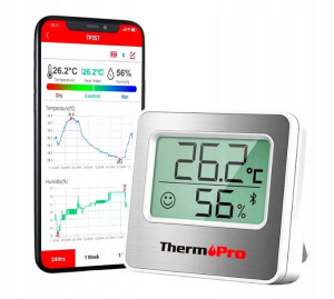 Termometr Higrometr Bluetooth Aplikacja Prezycyjny