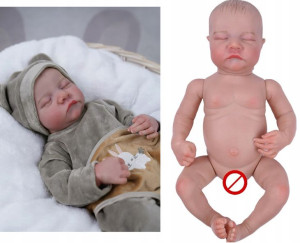 REBORN Lalka kolekcjonerska 43cm dziewczynka bobas